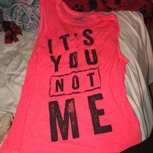 Pink muscle tee / tank top
